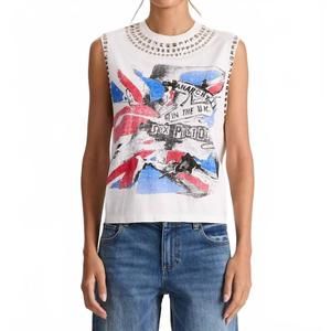 NEW ALICE + OLIVIA micah muscle tank in sex pistols